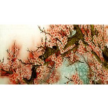 제제뉴 매화 5D 보석십자수 만들기세트, 혼합 색상, 1세트