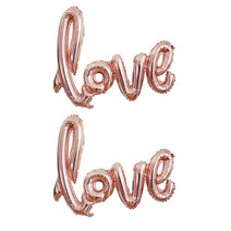 윰스 LOVE 필라그래피 파티풍선, 핑크골드, 2개입