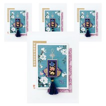 프롬앤투 T223-5 감사 축하 연하장 카드 4p   봉투 4p   속지 4p, 혼합 색상, 1세트