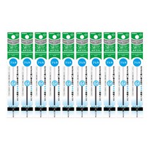 제브라 중성펜 리필심 프레필 NJK 사라사 0.4mm, 그린, 10개입