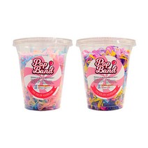 루머스 여아용 팝밴드 헤어끈 HU207 베이비 핑크믹스 대 52g + 퍼플믹스 대 50g