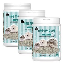 구딘 소동물 화장실모래 무향, 1500ml, 3개