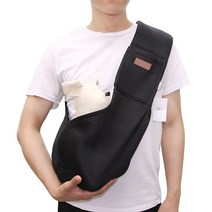도그아이 포근 메쉬 슬링백 강아지가방, 블랙