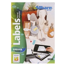 올바른 흰색방수라벨 레이저용 1 x 2 AL002WP 100p, 2칸, 1개