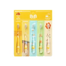 비앤비 유아칫솔 2단계 뮤아 5p, 투명, 1개, 5개입