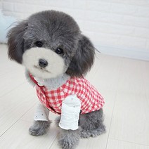 쁘띠도그 듀이체크 조끼, 레드