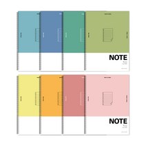더오픈하우스 칼라 NOTE 좌철노트 23-5925, 랜덤 발송, 8개