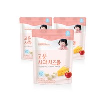 베베푸드 고운 사과치즈볼 16g, 사과치즈, 3개