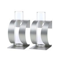 삼호유리 꽃병 철재 유리화병 소 2p, 혼합 색상