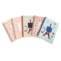 OXFORD 디자인노트 A5 좌철 80매 노트, 랜덤 발송, 5개