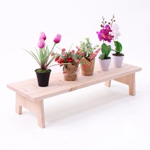 미르와나무 레드파인 원목 화분진열대 다육이선반 750 x 240 x 160 mm, 1단