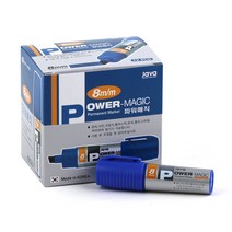 자바펜 POP 사각유성매직 8mm, BLUE, 12개