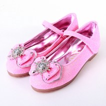 루루슈 여아용 눈꽃장식 LED반짝이 구두