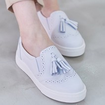 여성용 메이든 가죽 테슬슬립온