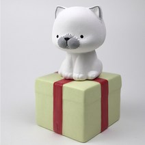 디토이 반려견 도자기 디퓨저 샴고양이 화이트 6 x 5.5 x 12 cm, 일랑일랑