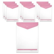 투영디자인 엘리트 세로 포켓 화일, 모카핑크, 10개
