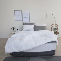 엠시베딩 안티더스트 알러지케어 플러스스퀘어 이불솜 겸용 차렵이불, 화이트