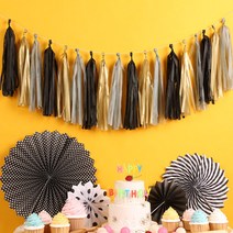 파티해 데일리 파티 태슬가랜드 3종, 블랙