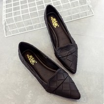 더플로우 독특한 와플 가죽짜임 플랫슈즈