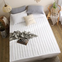 아임리빙 프렌치 워싱 누빔고무밴딩 패드, 화이트