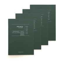 퍼니메이드 헬로 아이엠 A5 그리드 다이어리 노트 4p, 혼합색상