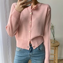 엔비룩 여성용 하트 단추 가디건