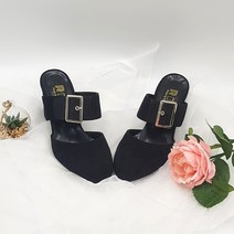 올나인 여성용 스웨이드 버클장식뮬 블로퍼