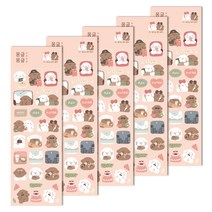 대시앤도트 몽글몽글 리무버 씰스티커, 01 뮤즈는 밖이 좋아, 5개