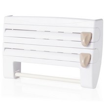 블럭마트 주방용품 다용도 접착식 스토리지 랙, 화이트, 1개