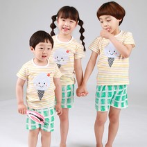 올챙이 아동용 아이스크림 5부 여름 실내복 상하세트