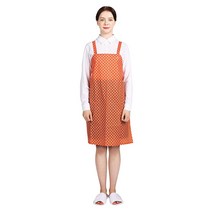 웰프런 우레탄 방수앞치마 유니도트 소, 반투명 오렌지, 1개