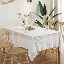 마켓피오 레트로 레이스 면 식탁보, 70 x 70cm