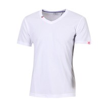 베이직플러스 남성용 스포츠 기능성 V넥라인 라운드 티셔츠 BHS-03