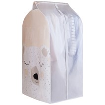 마켓피오 북유럽 옷먼지 방지 부직포 옷커버 곰 S, 1개입, 1개
