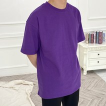 오티디 남녀공용 오버핏 무지 반팔 티셔츠