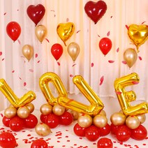 마켓감성 러브 프로포즈 생일파티 풍선세트, 타입1, 1세트