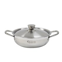 키친아트 퀸즈 통3중 스텐레스 전골 냄비 인덕션 IH, 24cm, 혼합색상