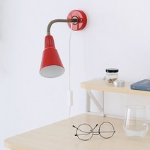 마켓비 VARTEN 벽등 집게등 E14 KS1287W, 레드