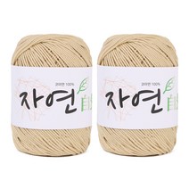 마마니트 코마면 자연 뜨개실 2p, 1927 옐로우크림