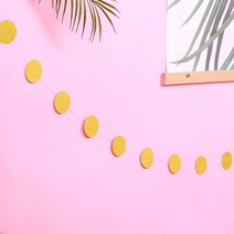 파티 원형 가랜드 3p, 골드써클