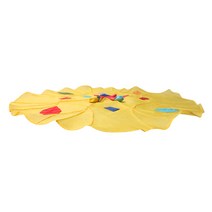 하율공방 나뭇잎장식 연잎 밥상보 노랑색, 1개