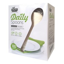 리플라 다용도 일회용스푼 베이지, 180개입, 1개