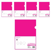 청운 칼라칩 L홀더 A4 20p, 분홍, 5개