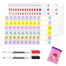 방수라벨 네임스티커 써니데이 14p + 플라워 9p + 네임팬 2종 + 홀더 세트, 1세트