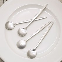 테이블아트 아벨라 무광실버 모카스푼, 4개