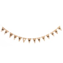 패브릭 삼각 가랜드, HAPPY BIRTHDAY