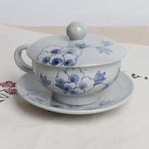 고백자 목단 쌍화차잔 받침세트, 컨텐츠 참조, 3개