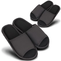 캣츠라인 솔리드 점보 레자 거실화 2p, 그레이, 2개