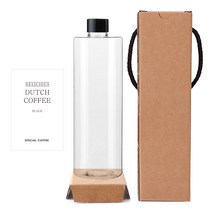 투명 페트병 500ml ACL500 + 일반캡 검정 + 병라벨 심플영문더치커피L + 박스, 10세트