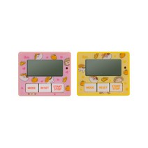 아이비스 귤냥쓰 LED 스톱워치 핑크 + 옐로우 세트 IL11338, 멀티(혼합)컬러, 1세트